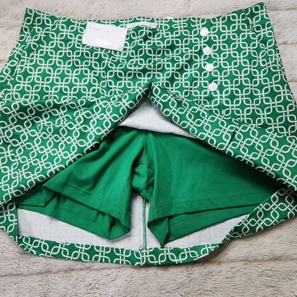 Size 16 Skort Golf Sport Skirt Links Green and white color LADY HAGEN NWT - Picture 8 of 16